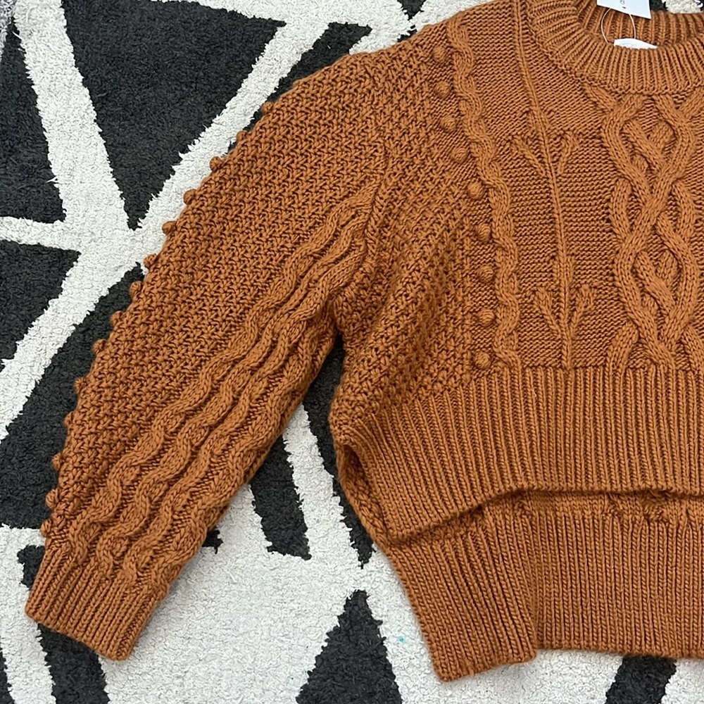 ASOS Cropped Cable Knit Sweater - Picture 4 of 8